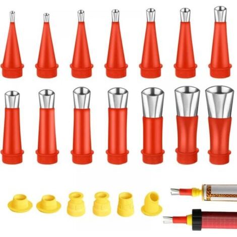Edelstahl-dichtungsdüsen-applikator, 20 Stück, Universelle Integrierte Gummidüsen-werkzeuge, Kartuschenpistolen-düsen-dichtungswerkzeug Für Küche, Badezimmer