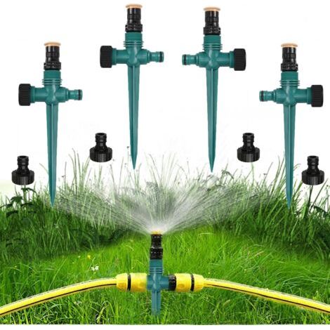 (grün) Gartensprinkler, 360° Drehbarer Automatischer Sprinkler, 4 Stück, Rasensprinkler, Verstellbarer Bewässerungssprüher Für Garten, Rasen, Pflanzen, Gemüse, Blumen, Landschaft, Hof