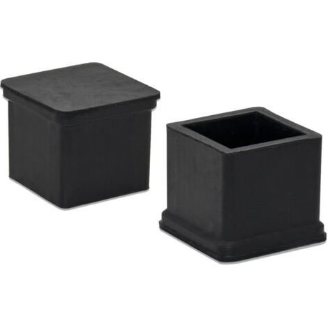 20 Stück 20 X 20 Mm Quadratische Stuhlbeinkappen, Rutschfeste Schutzkappen, Bodenschoner, Langlebige Stuhlsocken, Schwarze Gleiter-möbelbeine