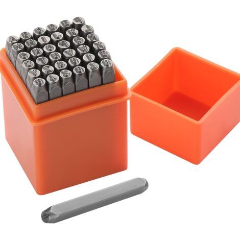 37 Stück Stempelbuchstaben Und Zahlen, 3 Mm Locher, A-z Und 0-9, Zum Stempeln Von Metall, Kunststoff, Holz, Leder
