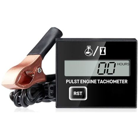 Digitaler Drehzahlmesser, Induktiver Drehzahlmesser, Induktiver Betriebsstundenzähler, Kleiner Wasserdichter Motordrehzahlmesser, Austauschbare Batterie Für Motorrad, Dirtbike, Rasenmäher.