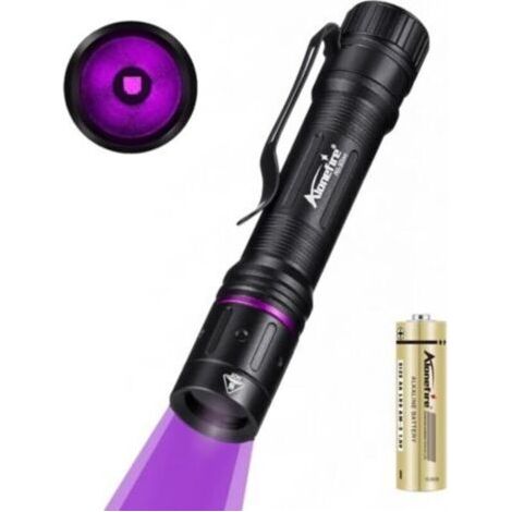 P65 3 W Mini-uv-led-taschenlampe, 365 Nm, Schwarzlicht, Sehr Kleine Holzlampe Für Farb-, Mineral-, Fluoreszein-, Urindetektor, Gelderkennung Mit Aaa-batterie