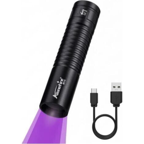Sv114 3 W Uv-led-taschenlampe, 365 Nm, Klein, Typ C, Usb, Wiederaufladbar, Uv-lampe, Schwarzlicht-urindetektor Für Harz, Angeln, Skorpion, Mineralien, Bernstein, Mit Eingebauter Batterie