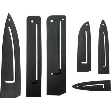 Messerscheidenschutz, Klingenschutz – Universal-messergehäuse-abdeckung, Zubehör, Kunststoff-abdeckungsschutz, 6 Verschiedene Größen, Platzierte Schubladen, Daumen Für Küchenkoffer, Schwarz, 6 Stück