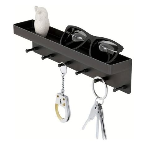 Wandschlüsselhalter, Wandtasche, Wandregal Ohne Bohren, Schlüsselaufhänger Mit 6 Haken, Schlüsselhalter Für Küche, Bad Und Türen