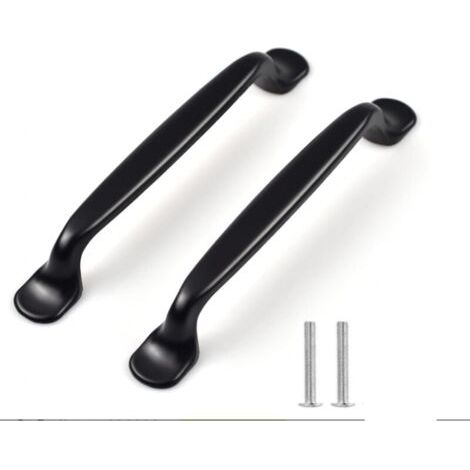 Set Mit 12 Schwarzen Küchengriffen, 96 Mm Achsabstand, Möbelgriffe, Perfekt Für Badezimmer Und Schlafzimmer