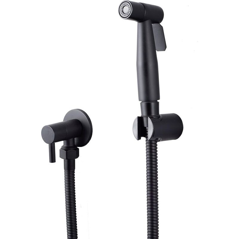 Edelstahl-bidet-dusche, Bidet-duschset, Wasserhahn-dusche, Wc-handbrause (schwarz)
