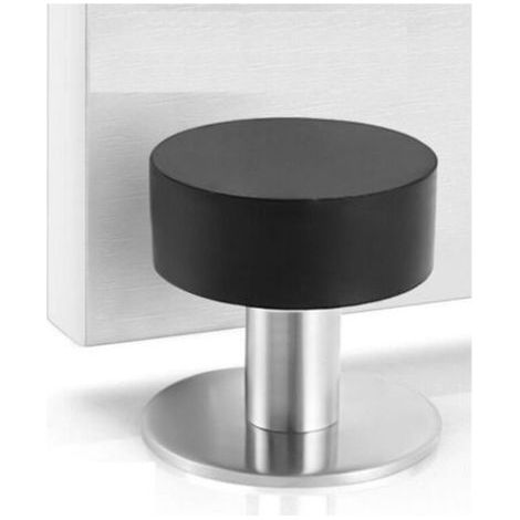 1 Stück Selbstklebende Türstopper Aus Edelstahl, Türstopper Mit Stoßfestem Gummi Für Wand- Oder Bodenmontage, Mit Doppelseitigem 3m-klebeband