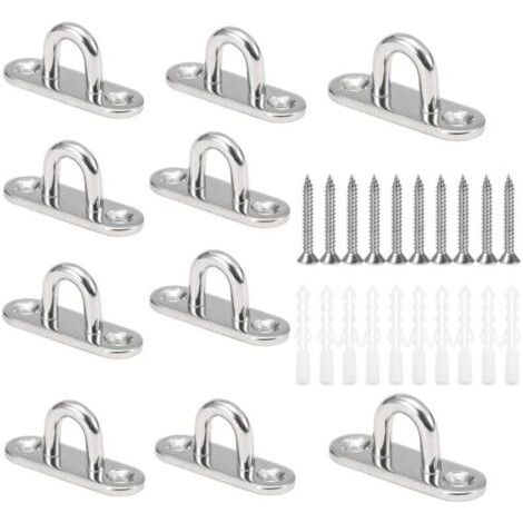 10 Stück M5 U-förmige Deckenhaken, Basis Aus Edelstahl 304, 15 X 45 Mm, Wandhalterung, Ösen