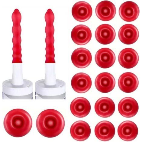 20 Stück Rote Latex-silikonspitzen, Verschlusskappen Für Düsen, Mit Spezialwerkzeug Zum Effektiven Abdichten Ihrer Anwendungen