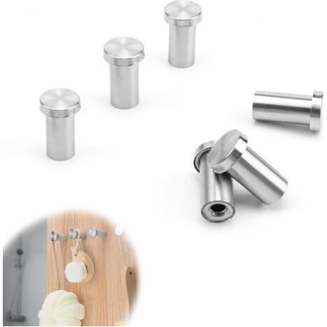 Badezimmer-kleiderhaken, 6 Stück, Edelstahl-kleiderhaken, Wand-kleiderhaken, Badezimmer-handtuchhaken