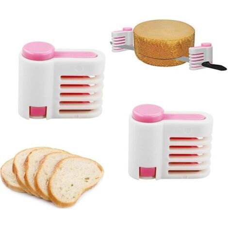 2 Stück Diy Kuchenschneider, Brotschneider, Schichtkuchenschneider, 5-lagiges Scheibenschneidehalter-werkzeug Für Koch- Und Backliebhaber (rosa)