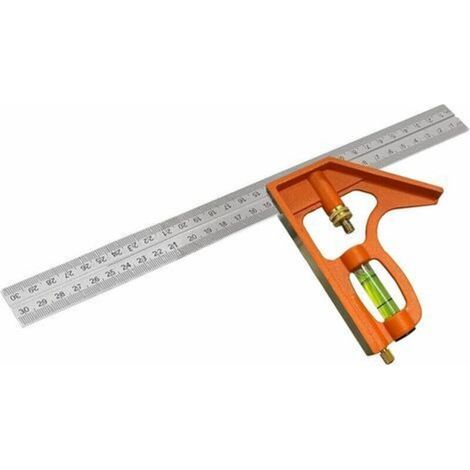 Kombinationswinkel – 300 Mm Verstellbares Multifunktionslineal – 12-zoll-winkelmesswerkzeug Mit Wasserwaage Und Praktischem Linienzieher – 45/90 Grad Winkel Verstellbar Zum Plotten, Messen, Markieren