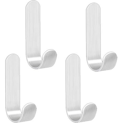 Klebehaken Aus Edelstahl – 4 Stück, Selbstklebend, Wandhaken, Handtuchhalter Für Küche, Badezimmer, Balkone
