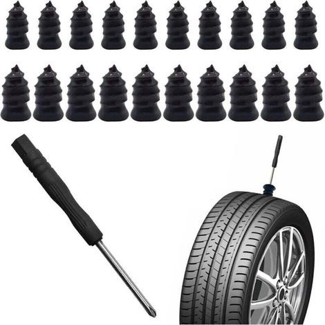 21-teiliges Reifenreparaturset Für Schlauchlose Reifen Mit Pilz Und Schraubendreher, Auto-anti-pannenset-stecker Für Reifenpannen Und Platten An Autos, Motorrädern, Lkws Und Traktoren