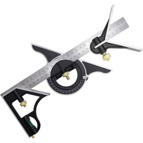 Kombiniertes 300-mm-messgerät, Schneideisen, Winkelregel Aus Rostfreiem Edelstahl, Kombi-messgerät Mit Bulle-niveau Und Praktischen Reifenlinien, Ideal Für Die Menüarbeit