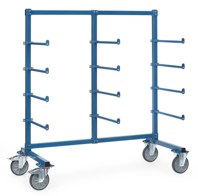 Fetra Tragarmwagen 1600x800mm, 12 Tragarme einseitig ohne PVC-Schlauch mit Abrollsicherung