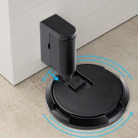 Butée De Porte Adhésive – Butoir Réglable En Hauteur, Protection Murale, Auto-adhésif Sans Perçage, Noir