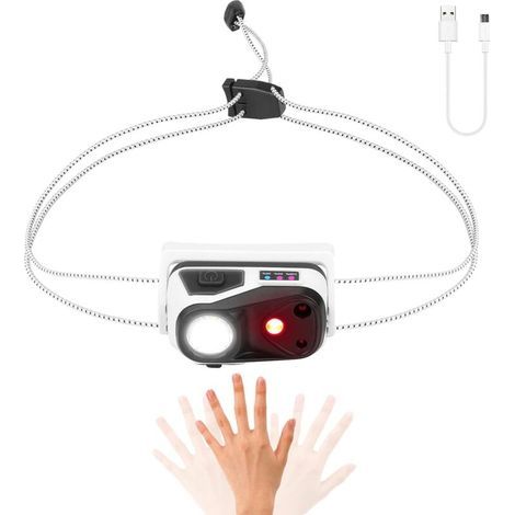 Led-stirnlampe, Wiederaufladbarer Usb-highlight-wick-scheinwerfer Mit 4 Modi, Bewegungssensor