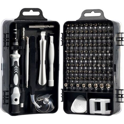 115en 1 Tournevis Precision Kit Tools, Portable Kit Tournevis De Précision Magnétique Tournevis Outils De Réparation Noir