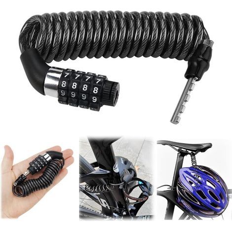Anti-velo-ketten Für 4 Personen, Lang, 150 Cm, Anti-ventil Aus Zink Und Pvc, Anti-velo-ketten Mit Code, Anti-ventil-kabel, Klein Und Einfach Für Den Transport Von Kinderwagen, Rollern, Helmen, Fahrräd