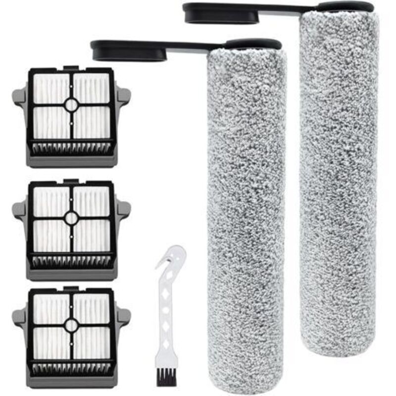 Rotierende Ersatzbürste Für Tineco Floor One S7 Pro / S6 Staubsauger-zubehörset (version 1), 2 Bürstenrollen + 3 Hepa-filter + 1 Reinigungsbürste
