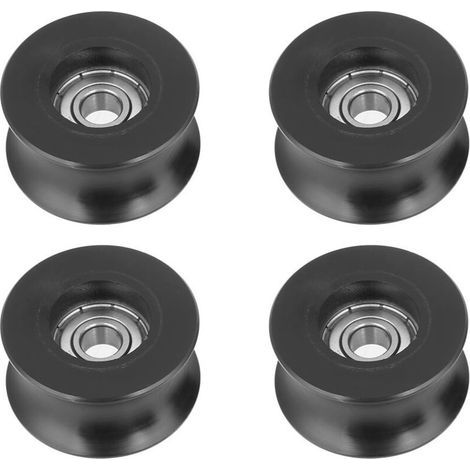 4 Stück U-rillenscheibe 0840uu Rillenrad U Typ U-riemenscheibe Rollenführungsrad 8 X 40 X 20,7 Mm (4 Stück 8 X 40 X 20,7 Mm)