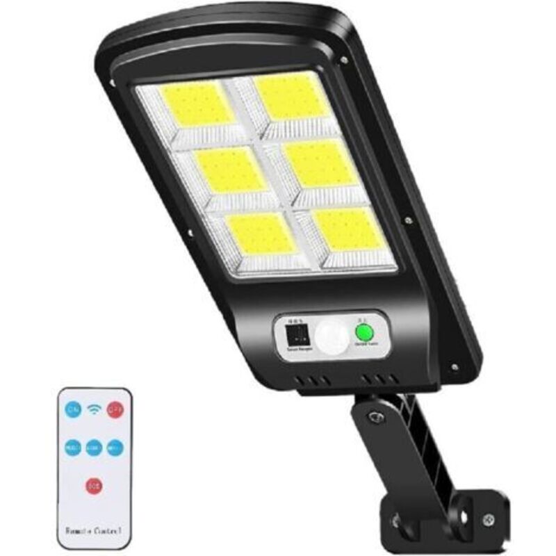 Réverbère Solaire Led 6000lm Ip67 Strahler – 3 Bewegungsmelder-modi – Garten, Garage, Hof, Terrasse (1 Stück)