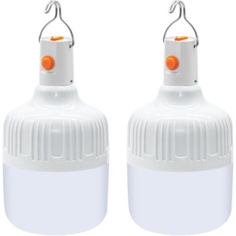 Set Aus 2 Led-camping-laternen, Wiederaufladbar Mit 3 Modi, 500 Lumen, Tragbar Und Für Abenteuer Im Freien Geeignet.