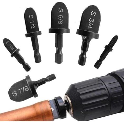 Kupferrohr-expander, 6-teiliger Rohr-expander, Reparaturset, Crimpwerkzeug-bohrer-set, Sechskantgriff
