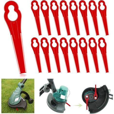 100 Stück Ersatz-kunststoffmesser, Kunststoff-rasenmäher-kantenmesser Für Garten- Und Rasenkantenschneider