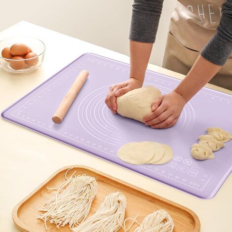 Silikon-backmatte, Antihaft-teigmatte, Langlebige Multifunktionsmatte, 15,74 19,68 Zoll, Geeignet Für Die Herstellung Von Keksen, Fondant, Gnocchi, Brot (lila).