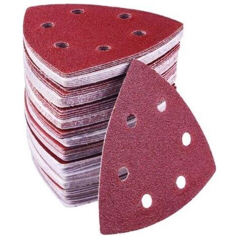 Set Mit 72 Schleifdreiecken – 6 Löcher – 90 X 90 X 90 Mm – Körnung 40/60/80/120/180/240 – Schleifdreieck Zum Schleifen Und Polieren