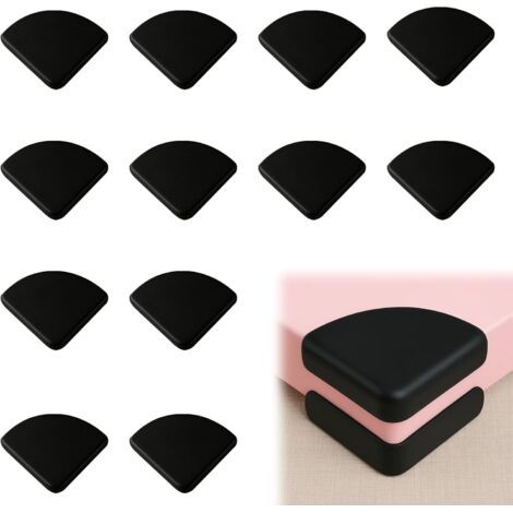 Set Mit 12 Silikon-schutzfolien – Selbstklebend – Kanten- Und Tischschutz – Für Verschiedene – Stoßschutz Für Schönheiten (schwarz)