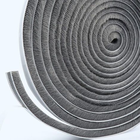 Selbstklebender Tür- Und Fenster-dichtungsstreifen, 10 M, Zum Abdichten Von Lücken Zwischen Türen Und Fenstern (9 Mm X 9 Mm, Grau)