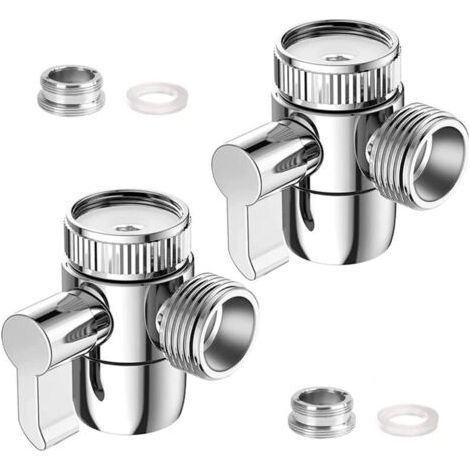 2-teilige Umkehrdusche Robinet Wc 3-wege-wasserhahn-duschkopf M22 X M24 Chrom-wasserhahn-adapter Für Küche Oder Toilette Badzimmer Évier Lave-linge