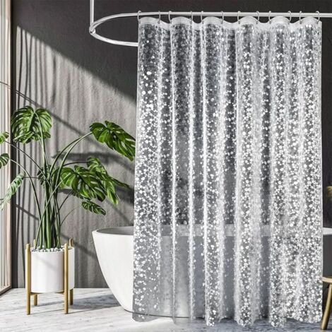 Anti-schimmel-duschvorhang – 1 Stück, Wasserdichter Anti-schimmel-duschvorhang 180 X 200 Cm – Kieselmuster, Für Badewanne