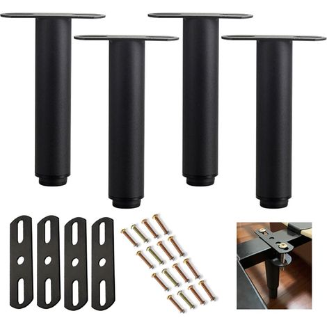 Möbelbeine, 4 Stück Verstellbare Metallmöbelbeine Für Bettrahmen, 35 Cm Durchmesser, Robuste Stützfüße Für Boxspring-mitte
