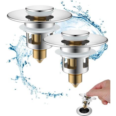 2-teiliger Universeller Pop-up-abfluss Für Waschbecken, Badezimmer-waschbeckenstopfen, Küchenspülen-stopper (25–46 Mm), Verstopfungssicherer Und Verstopfungssicherer Abflussfilter, Geruchshemmender Ha