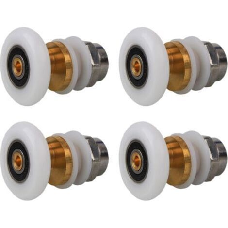 Duschtürrollen 20 Mm, 4 Stück Messing-schiebetür-rollen Für Rollenersatz Für Schiebeduschglastür-laufrollen (20 Mm)