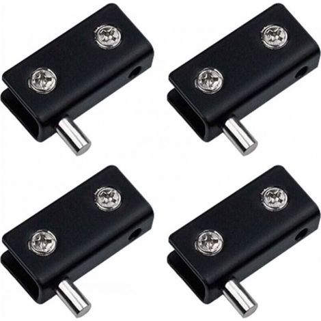 Drehscharnier, Rahmenloses Glastürscharnier, 4er-set – Schwarz – Glastürklammern Aus Edelstahl Mit Verstellbarem Stift – Ersatzset Für 5–7 Mm Dicke Glastüren