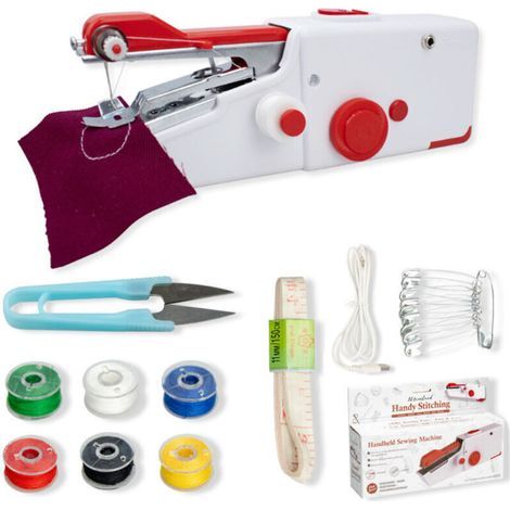 Tragbare Maschine, Elektrische Mini-maschine Für Erwachsene, Schnelle Couture, Ideal Für Kleidungsstücke, Textilien, Häuser, Reisen Und Basteln.