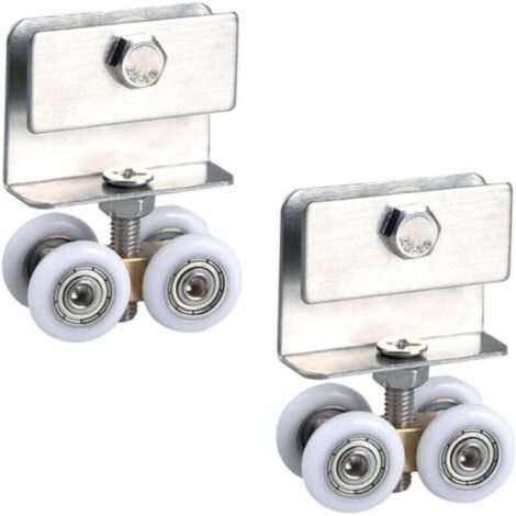 Set Mit 2 Schiebetürrollen Für Die Dusche Mit Metalllagern, Geeignet Für Schiebetüren Und Duschkabinen