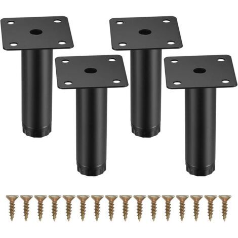 Set Mit 4 Verstellbaren Möbelfüßen 8 Cm, Metallfüße Für Möbel/tisch/stuhl/schreibtisch, Praktisches Und Langlebiges Design
