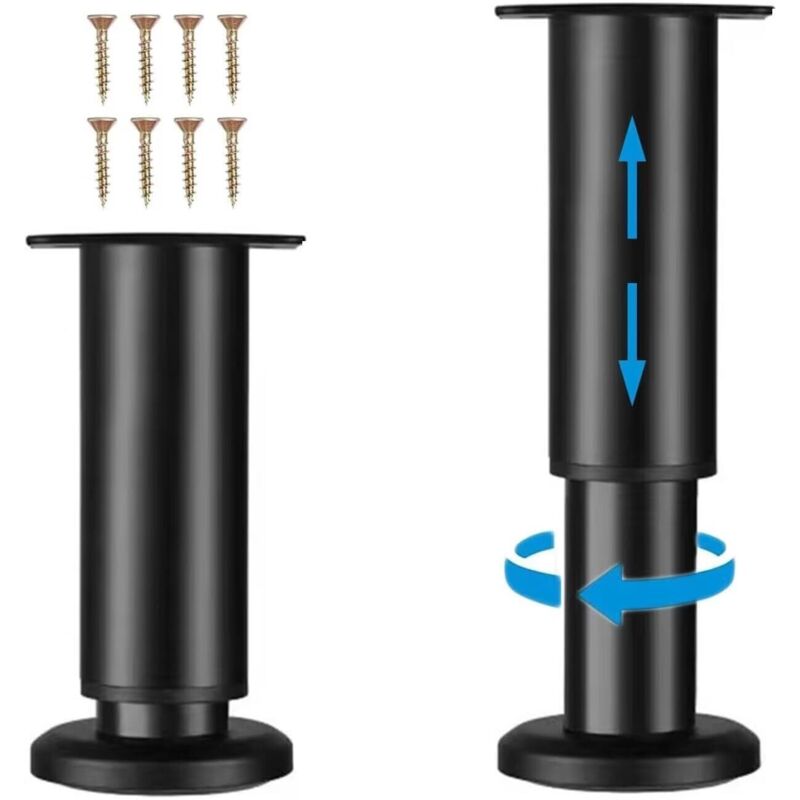 Verstellbare Möbelbeine Aus Metall – 4er-pack Sofa-/couch-/schrank-/bettbeine – 7,08–11,81 Zoll Hohe Stützfüße Für Stuhl/couchtisch/kommode