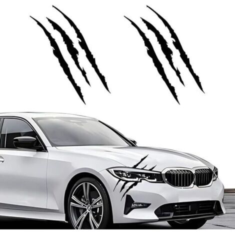 2er-pack Autoaufkleber, Wasserdichter Autoschuhaufkleber, Dekorativer Scheinwerferaufkleber, Wasserdichter Reflektierender Aufkleber – Auto, Wohnmobile, Wohnwagen (schwarz)