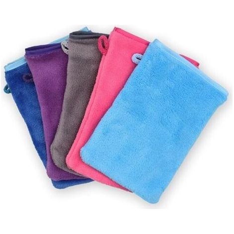5-teiliger Waschlappen, Waschlappen, Mikrofaser-waschlappen, Waschlappen-set, Für Bad, Make-up-entfernung, Gesichtswaschen, 15 X 20 Cm (5 Farben)