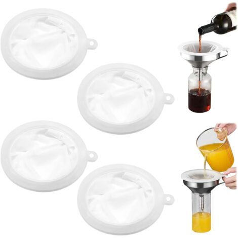 Feiner Siebfilter, 4 Feine Nylonsiebe, Küchensieb, Feiner Siebfilter, Feinmaschiges Sieb 200/300/400/450 Mikrometer, Lebensmittelfilter Für Saft, Milch, Wein, Kaffee