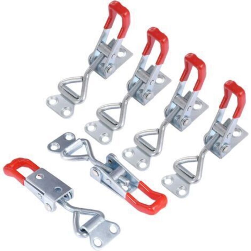 Pr 6 Stück 4001 Metall-kippverschlüsse, Verstellbare Kippverschlüsse, Zimmermannsriegel, Hebel, Spannriegel, Tür, Schnellverschluss, 100 Kg/220 Lbs Kapazität