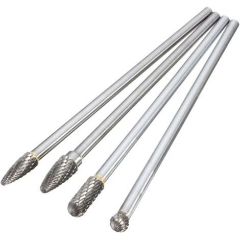Fraises Rotatives 6mm 4pcs Werkzeuge Und Vergaser Für Tiefdruck, Bearbeitung Und Skulptur Auf Holz Und Metall